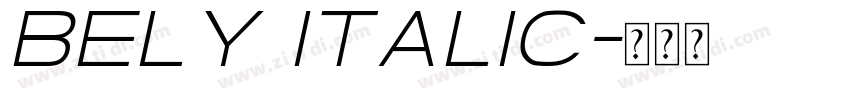 Bely Italic字体转换